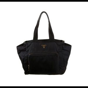 Prada Diaper Bag with gold hardware